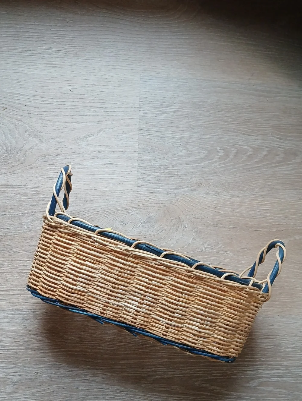 Woven Basket Nautical Ceramic Tiles Lighthouse Sailboat Coastal Decor Storage